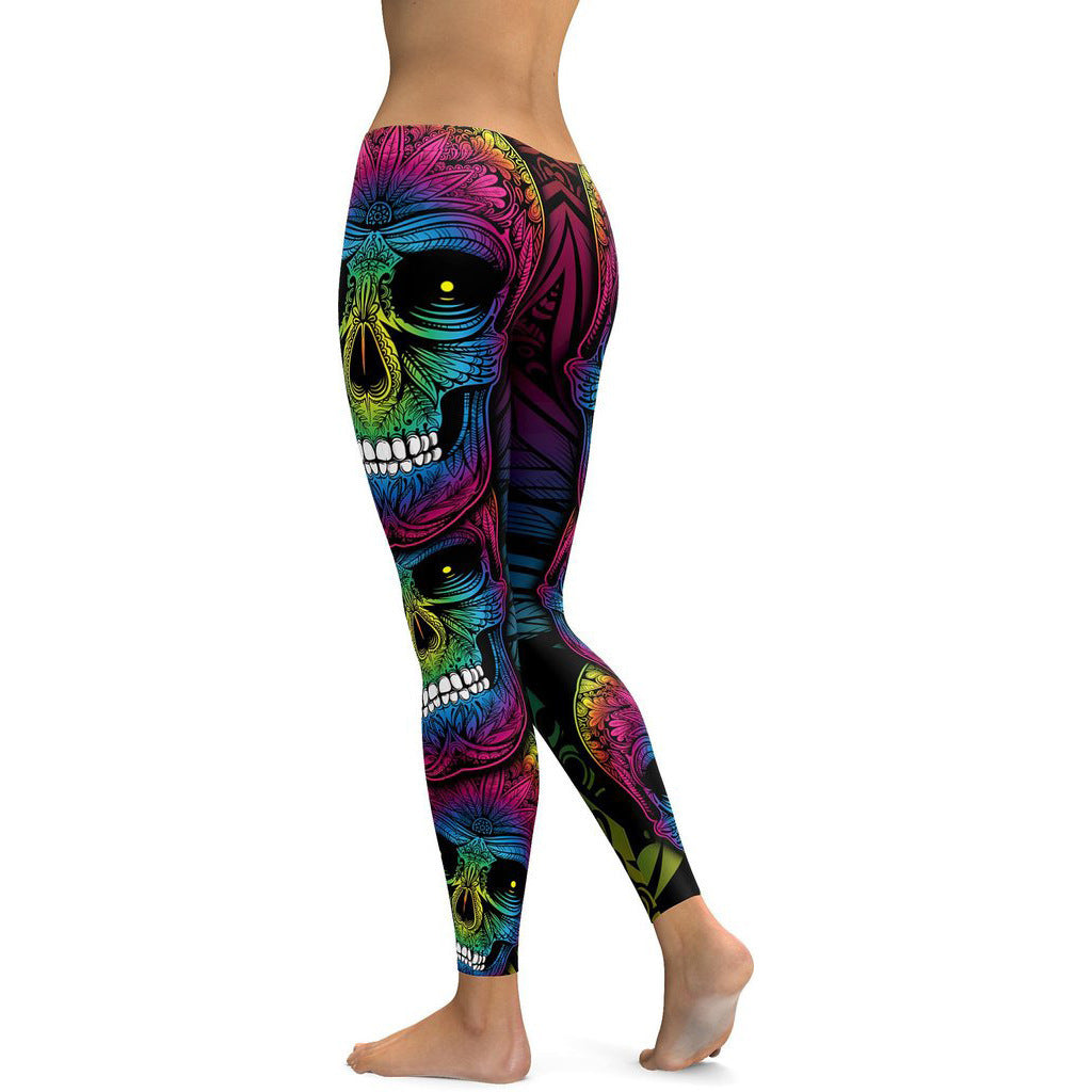 Rainbow Skull High-Rise Leggings