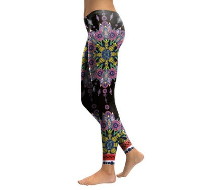 Pink Starburst Mandala High-Rise Leggings