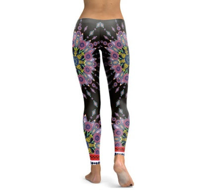 Pink Starburst Mandala High-Rise Leggings