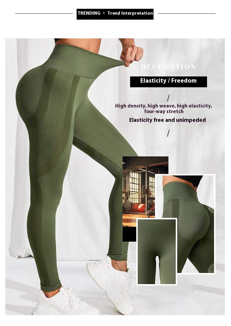 PowerSculpt Seamless Training Leggings — Green
