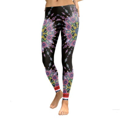 Pink Starburst Mandala High-Rise Leggings
