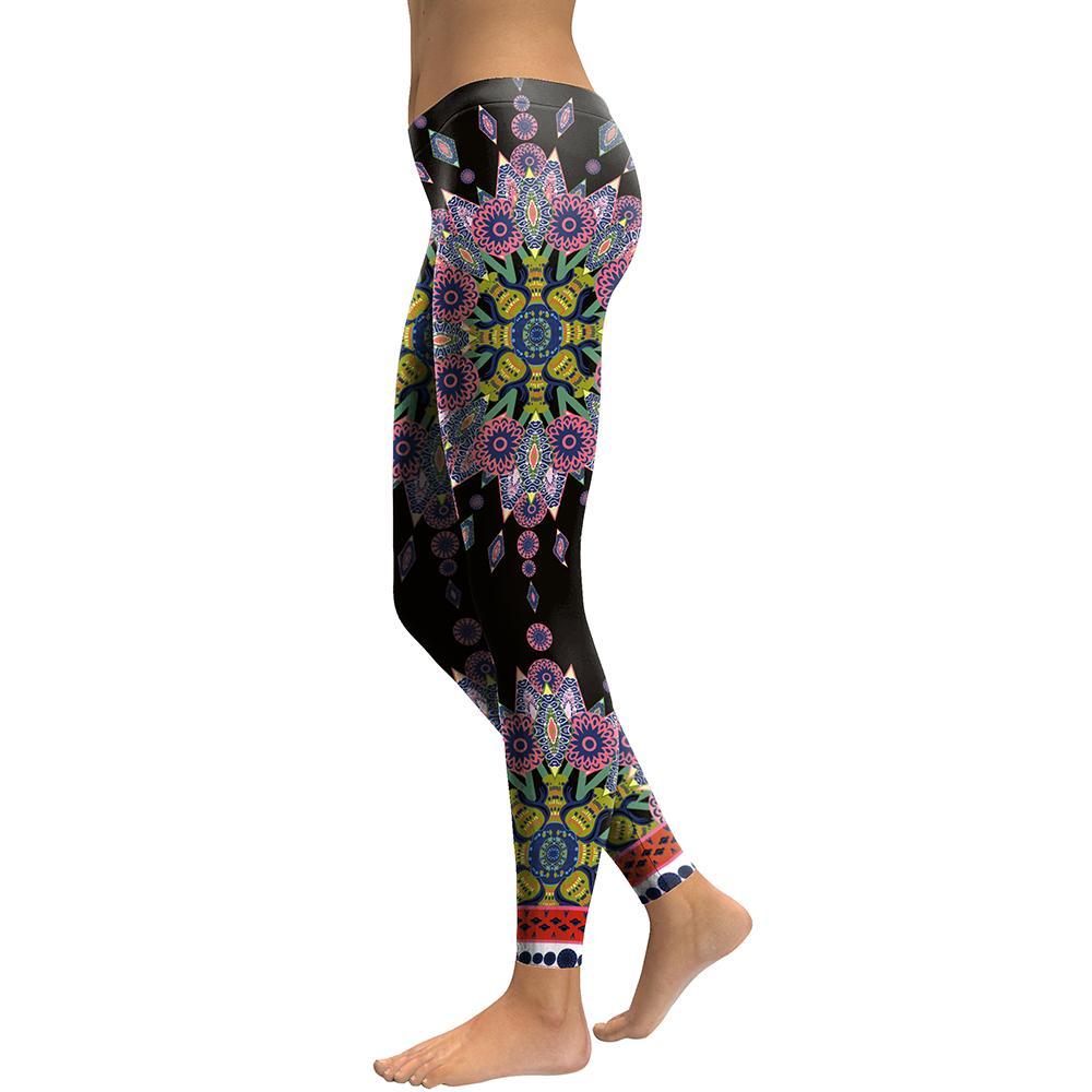 Pink Starburst Mandala High-Rise Leggings