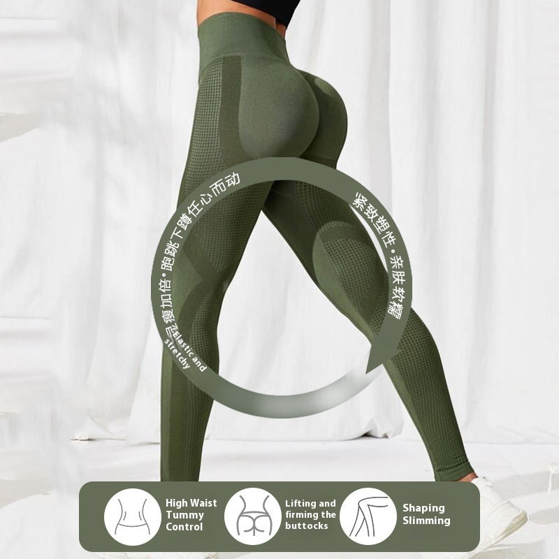 PowerSculpt Seamless Training Leggings — Green