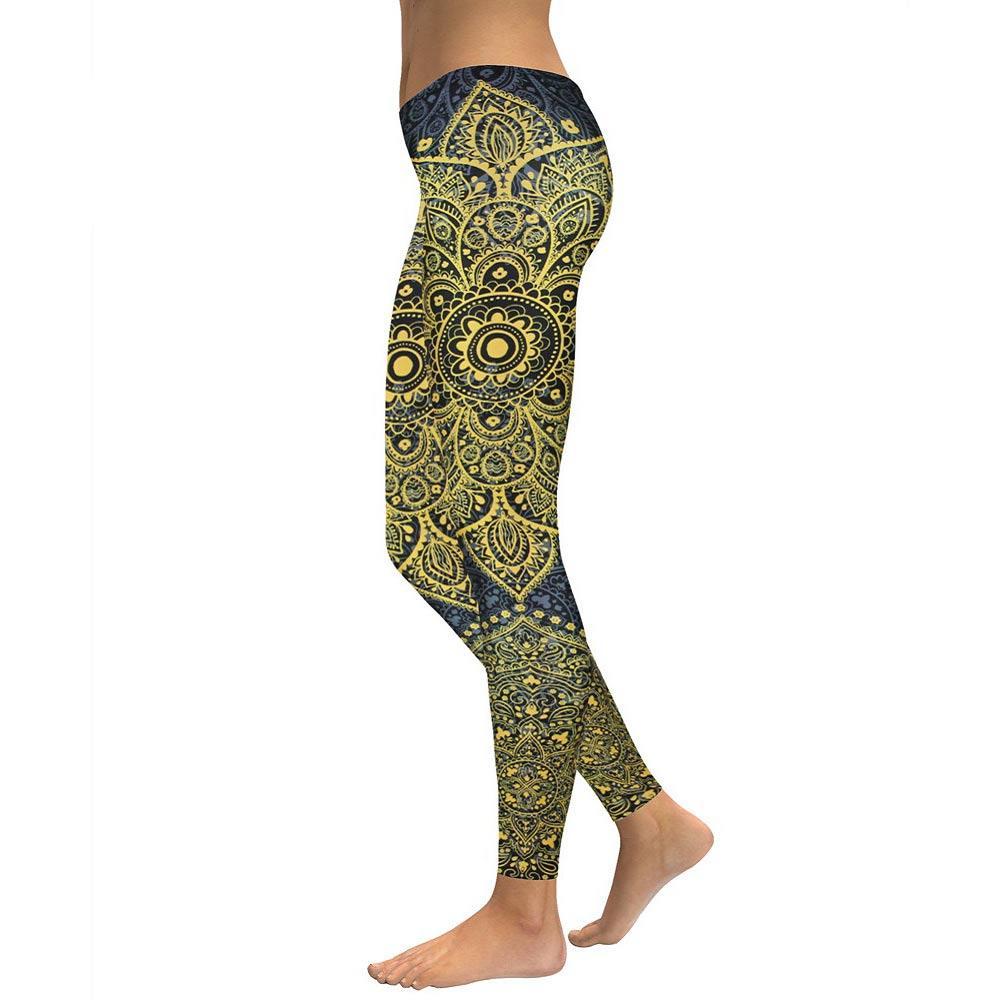 Golden Mandala High-Rise Yoga Leggings