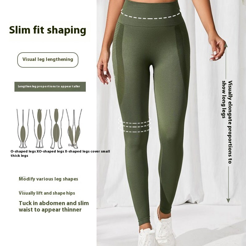 PowerSculpt Seamless Training Leggings — Green